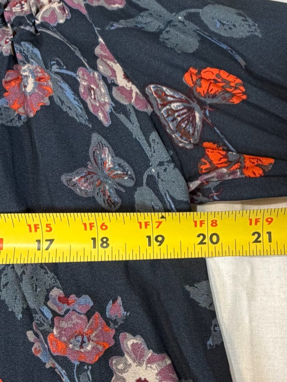 Free People Charcoal Floral Smocked Tunic with Red Accents - Picture 8 of 8